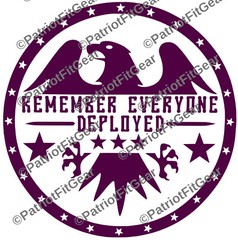 Remember Everyone Deployed,RED,ARMY,Navy,USAF,USCG,Military,Vinyl Decal