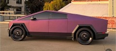Fits Tesla Cybertruck/3/Y Custom PreCut Vinyl Wrap Color Black Iridescent Purple