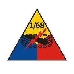 1st Battalion 68th Armor Sticker Military Vinyl Soldier Decal 5″