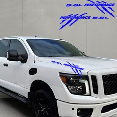 2pcs 5.6L PERFORMANCE for Nissan Titan Endurance Pro-4x Truck Hood decals emblem