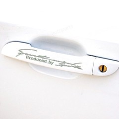 4X Sport Mind Door Handle Cover Decal Car Sticker Racing 3.5″ Silver as Metallic