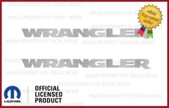 Set: 07 – 18 Jeep WRANGLER fender logo JK side decals stickers Silver Gray SJ3Y3