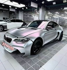 PET Silver Chameleon Tech Satin Chrome Pearl Metallic Car Vinyl Wrap Sticker US
