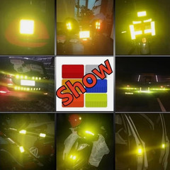20 pcs Reflective Stickers Car Bumper Stickers Night Warning Anti-Collision Tape