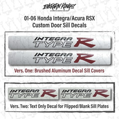 01-06 Integra Type R DC5 Door Sill Plate Covers x2 Decal Badge Sticker JDM RSX