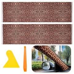 Car Interior Sticker Trim Self-Adhesive Bronzing Tape for Car,Leopard Print