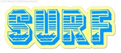 Surf Surfing Vintage Old School Classic Style Car Truck Vinyl Decal Sticker 5″