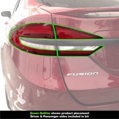 Crux Motorsports Tail Light Tint Light Smoke 50% Overlays 2017–2018 Ford Fusion