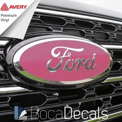 BocaDecals Emblem Overlay Decal Insert For 2019-2023 Ford Edge (Set of 2)