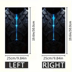 2 Fashionable Creative Cool Car Stickers B-pillar Protective Film Self Adhesive