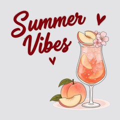 Summer Drinks Stickers Vinyl Customizable Self-adhesive for Car windows Laptop