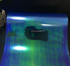 Glossy Car Blue Chameleon Headlight Taillight Vinyl Wrap Tint Tape Sticker – CF