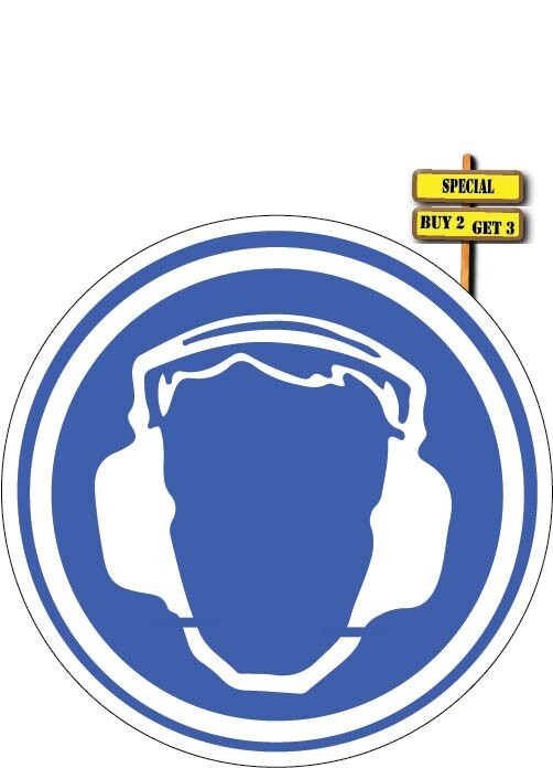 Hearing Protection OSHA Great For Chainsaws Blowers Rental Equipment Label P424