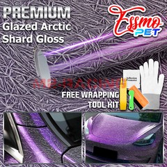 PET Glazed Arctic Shard Gray Purple Camo Car Vehicle Vinyl Wrap Decal Sticker