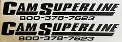 Cam Superline Trailer Replacement 22” Stickers (set Of 2) Older Design Black