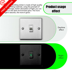 Neferta 117 PCS Car Center Console Button Sticker, Fluorescence Green