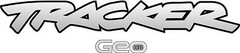 TRACKER Decal vinyl with GEO logo Combo Grey you get 2 of each