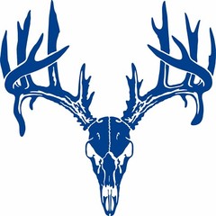 Deer Skull Antlers Bone Hunting Buck Car Truck Window Laptop Vinyl Decal Sticker