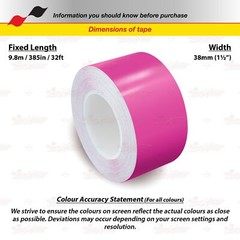 1-1/2″ Roll Vinyl Pinstriping Pin Stripe Line Tape Decal Sticker 38mm DARK PINK