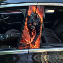 2PCS Car middle column sticker Nezha2 ONE PIECE window B pillar protective film