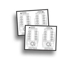 2X Firing Order Decal Marine Boat Dual Inboard Engine Fits Chrysler 318 360 5.9L
