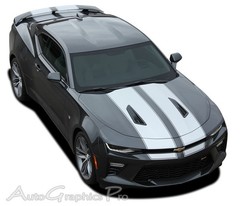2016-2018 Camaro SS RS Rally Vinyl Graphic Hood Decals 3M Pro Racing Stripes