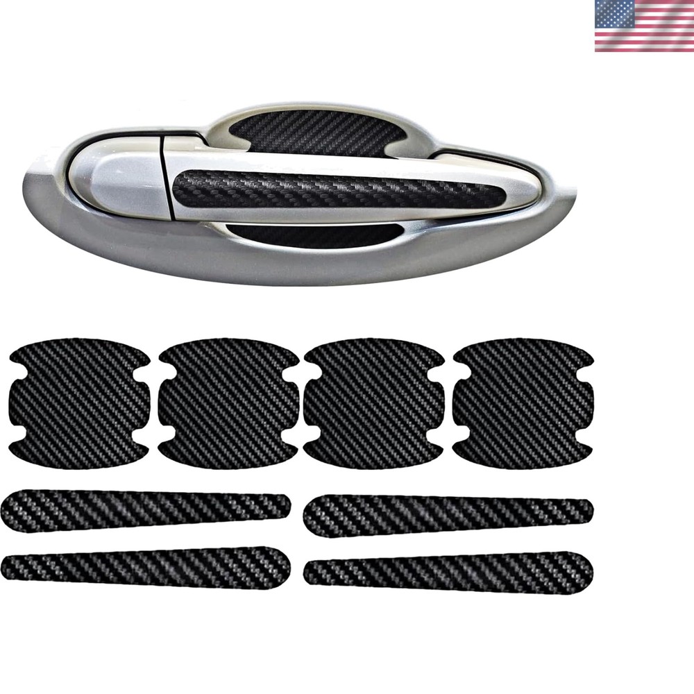 Universal Fit Reflective Car Door Handle Cup Protectors – 8 PCS Anti-Scratch Set