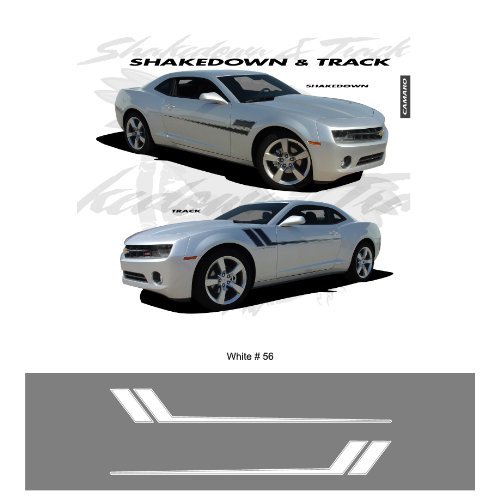 Chevrolet Camaro 2010-2013 Track Stripes Graphic Kit – Bright White