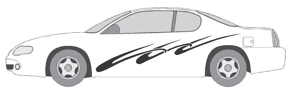VINYL GRAPHIC #A789 SIDE DECAL AUTO SUV VEHICLE CROSS OVER SWOOSH TRUCK SUV