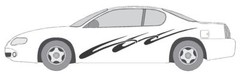 VINYL GRAPHIC #A789 SIDE DECAL AUTO SUV VEHICLE CROSS OVER SWOOSH TRUCK SUV