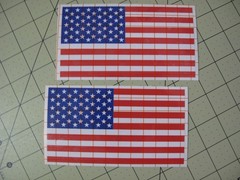 2X U.S.A. Flags Vinyl Sticker aprox 5.5 inch Wide