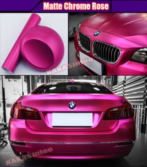 65FT Stretch Entire SUV Car Wrap Satin Matte Chrome Film Vinyl Sticker Rose US