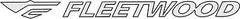 FLEETWOOD RV LOGO CHROME MIRROR WITH BLACK OUTLINE