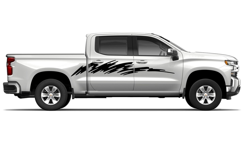 Side door paint graphics stickers decal compatible with Chevrolet Silverado