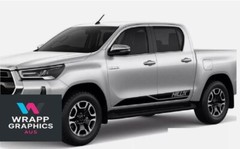Toyota Hilux Side Stripes Graphics Decals Both Sides Any Year Rocker Panel 1