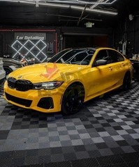 ESSMO PET Super Gloss Sunflower Yellow Car Vehicle Vinyl Wrap Decal Like Paint