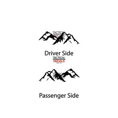 Outdoor Mountain Design Decals Fits 1999-2004 Jeep Grand Cherokee WJ1-HP1