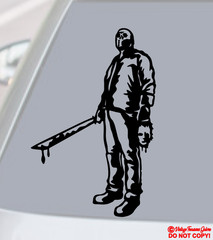 JASON VOORHEES FRIDAY THE 13TH VINYL DECAL STICKER CAR REAR WINDOW BUMPER HORROR