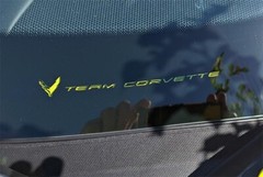 C8 Corvette ACCELERATE YELLOW ‘TEAM CORVETTE’ PLAIN BLANK VINYL INSERT 2 X 7IN