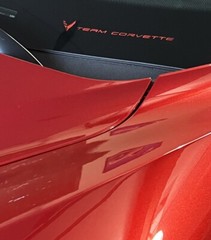 C8 Corvette RED MIST ‘TEAM CORVETTE’ PLAIN BLANK VINYL INSERT! 2IN X 7IN