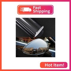 Carbon Fiber Vinyl Wrap 10ft x 1ft Self Adhesive Film, Black Vinyl Wrap Bubble F
