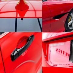 5FTx50FT PET High Gloss Crystal Racing Red Vinyl Wrap Self-Adhesive US Stock