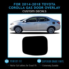 For 2014-2018 Toyota Corolla Gas Door Overlay Graphic Decal Satin Metallic Vinyl