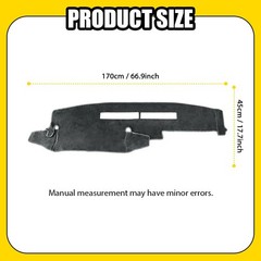 For Chevy K1500 K2500 K3500 1988-1994 Gray Black Dashboard Cover Mat Dash Mat