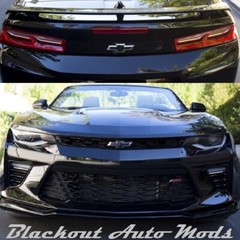 2016-2018 Camaro Bowtie Emblem Blackout Kit Overlay Decals Set of 2 Gloss Black