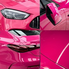 5FTx50FT PET Gloss Crystal Beetroot Purple Vinyl Wrap Self-Adhesive Air Release
