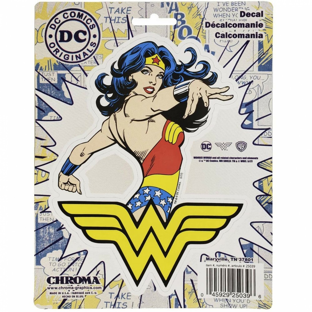 Wonder Woman Car Decal Multi-Color