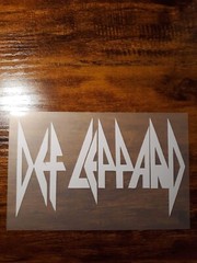 DEF LEPPARD PERMANENT WHITE VINYL CAR WINDOW DECAL