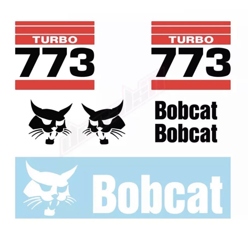 Bobcat 773 Skid Steer Set Vinyl Decal Sticker Aftermarket – FREE SHIPPING