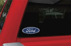 Chroma 41701 Ford Blue Oval Aluminum Domed Bendable Decal Emblem 2″ x 5 1/4″